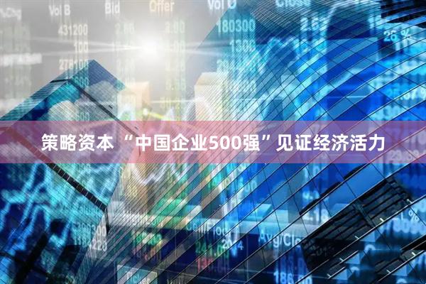 策略资本 “中国企业500强”见证经济活力